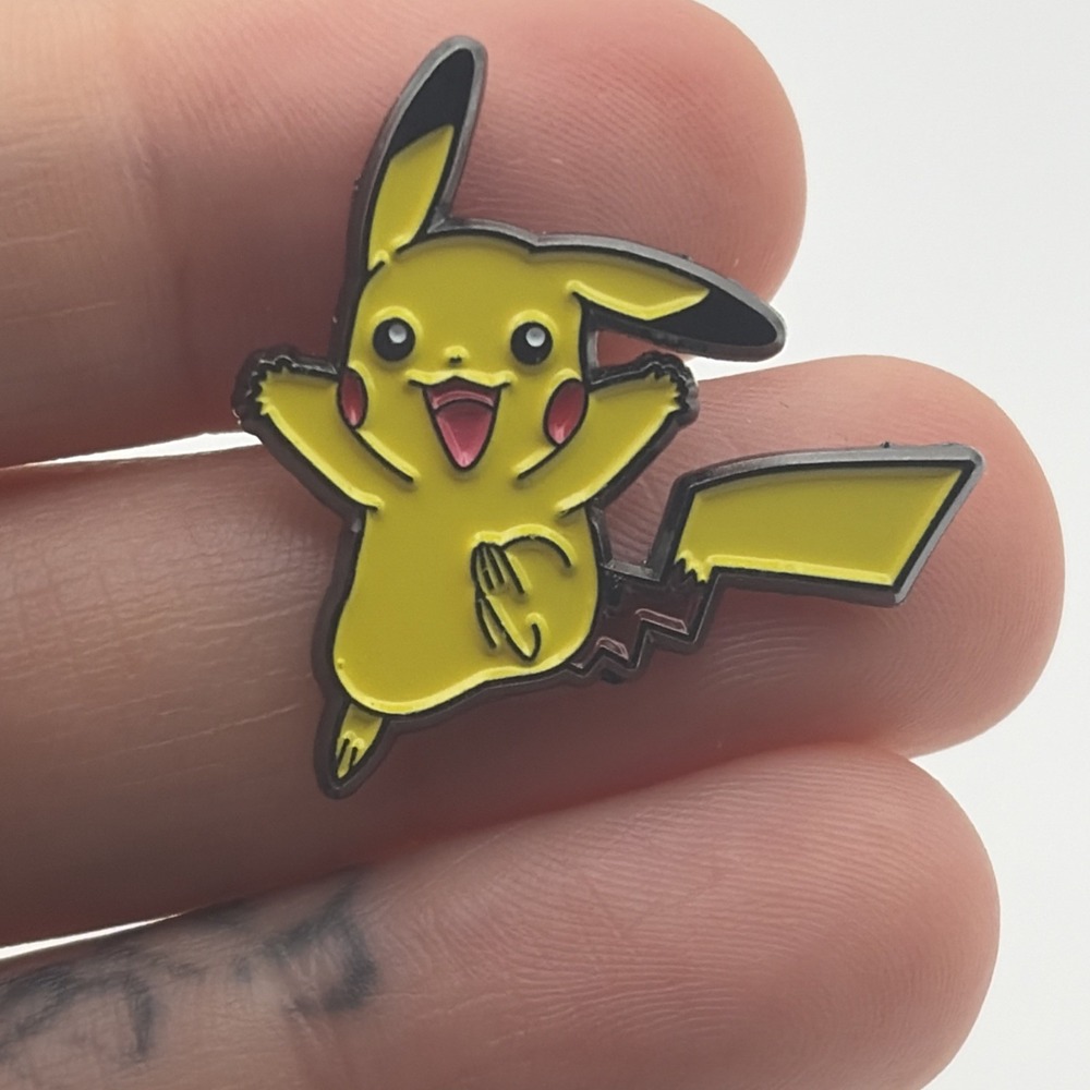 Pokemon Pikachu Electric Type Enamel Lapel Hat Pin Yellow Collectible Accessory
